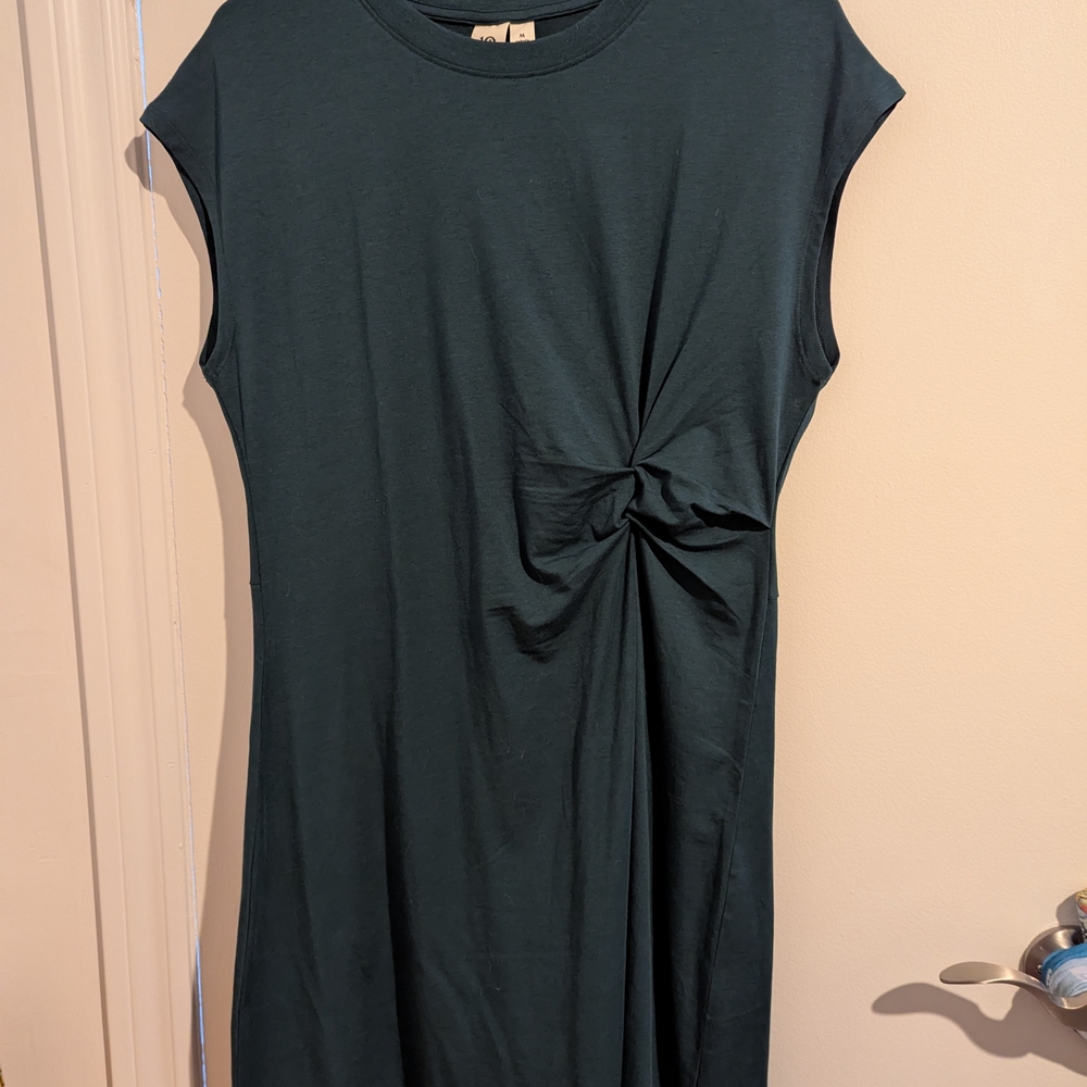 Tentree Teal Sleeveless Dress with Knot Detail